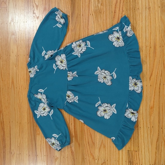 Tea Collection Girl Floral Lush Flora Blanca Ruffle Hem Dress - Picture 3 of 8